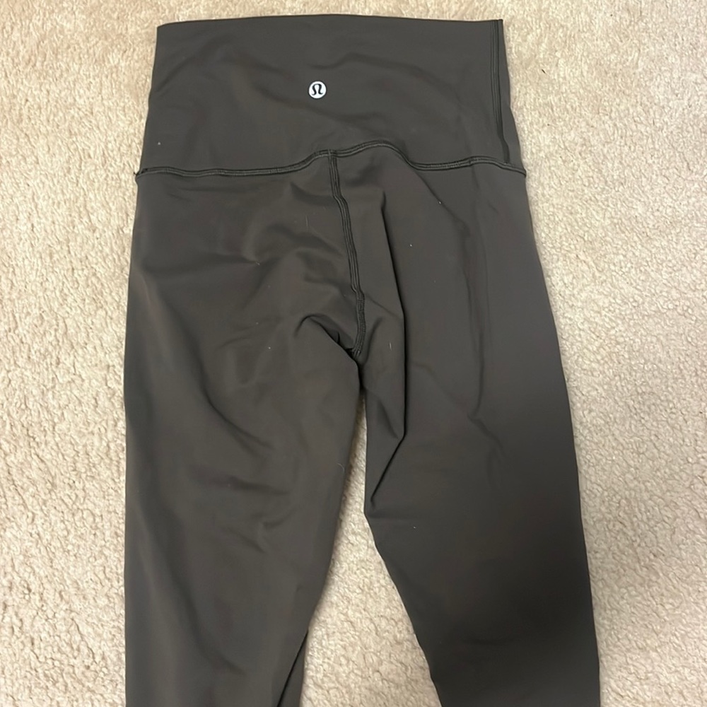 lululemon super high rise olive green wunder under leggings